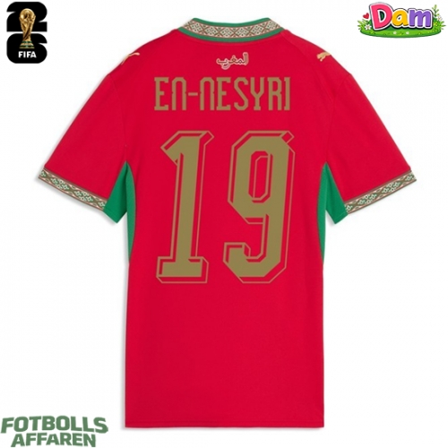Marocko Youssef En-Nesyri #19 Hemmatröja Kvinnor VM 2026 Kortärmad